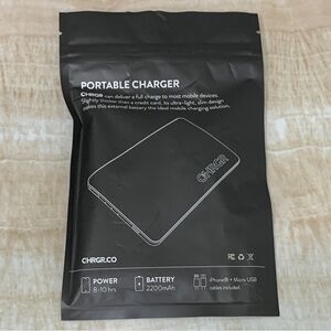 Portable phone charger slim design battery power bank iPhone Micro USB cellphone